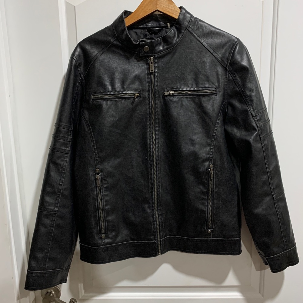 Men’s Guess Faux Leather Moro Jacket Size Small